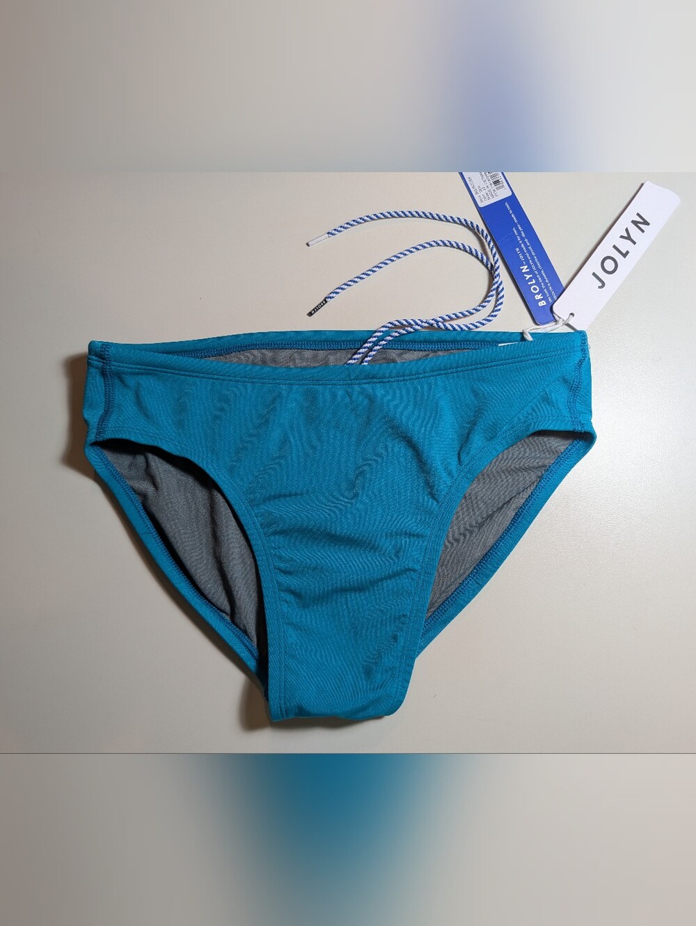 Brolyn By Jolyn Clothing Men's Size 32 Swim Trunks in Teal Blue NWT